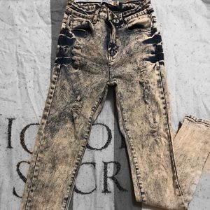Distressed jeans